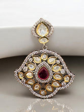 Luxurious Kundan and Ruby Statement Earrings